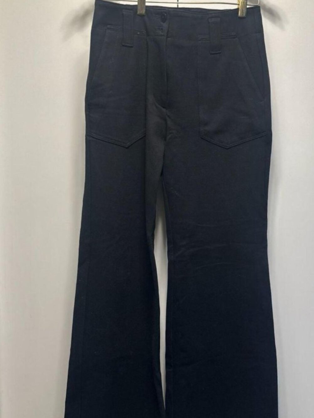 Maeve Anthropologie Colette Magic Fabric High Rise Flare Patch Pocket Pants